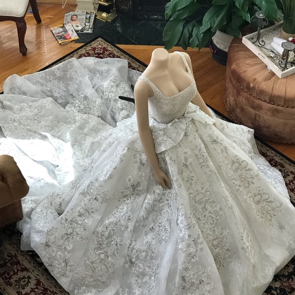 COPY - European princess Ballgown size 8-12 White - Picture 6 of 14